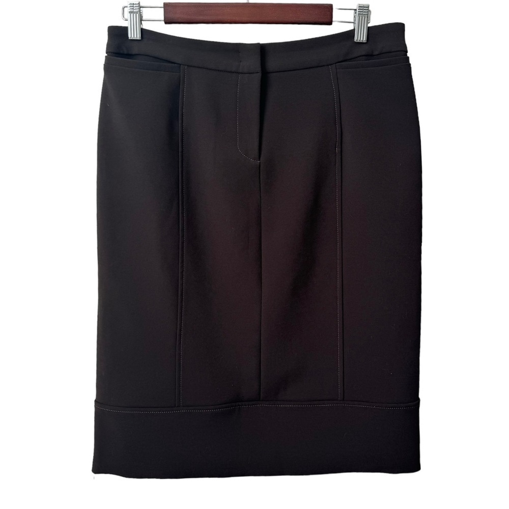 Oppio Made In Itay Brown Viscose Blend Pencil Skirt Women's Size 8